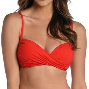 La Blanca | Island Goddess Over-The-Shoulder Wrap Top Cherry 12